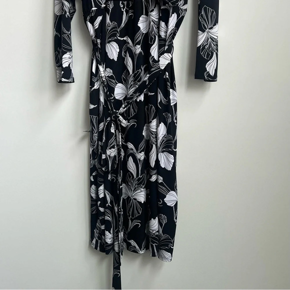 New Lane Bryant Polo Wrap Spring Lily Midi Dress 7X Matte Jersey Long Sleeve - Picture 6 of 15